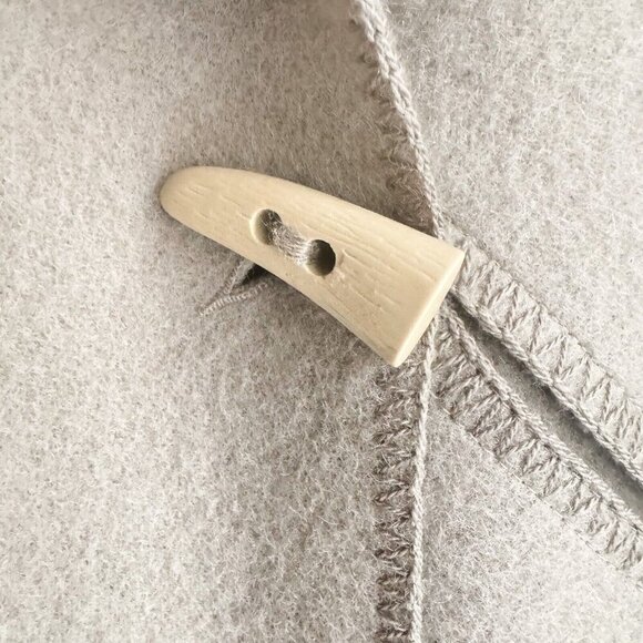 Vintage Linda Lundstrom La Parka Light Grey Classic Wool Short Parka M/L - Picture 5 of 10